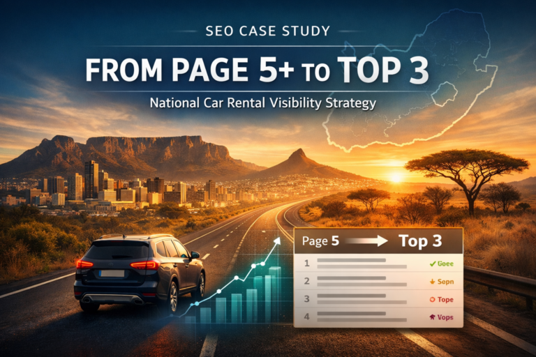 Case Study: Pace Car Rental Group SEO — From Page 5+ to Top 3 in Competitive South African SERPs