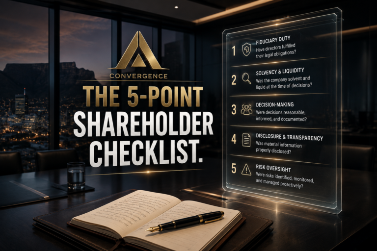 The Coetzee Convergence Framework: A 5-Point Checklist for Shareholders