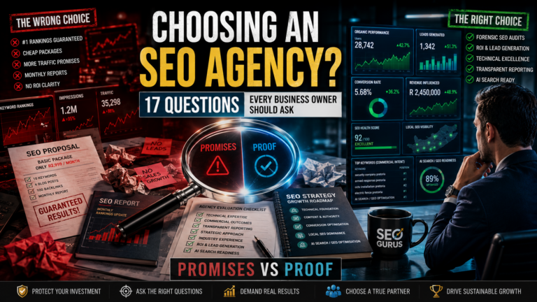 How to Choose an SEO Agency in South Africa: 17 Questions Every Business Owner Should Ask