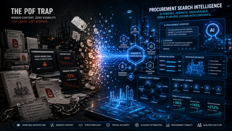 Procurement SEO: How Industrial and B2B Companies Lose Leads Through PDF-First Websites